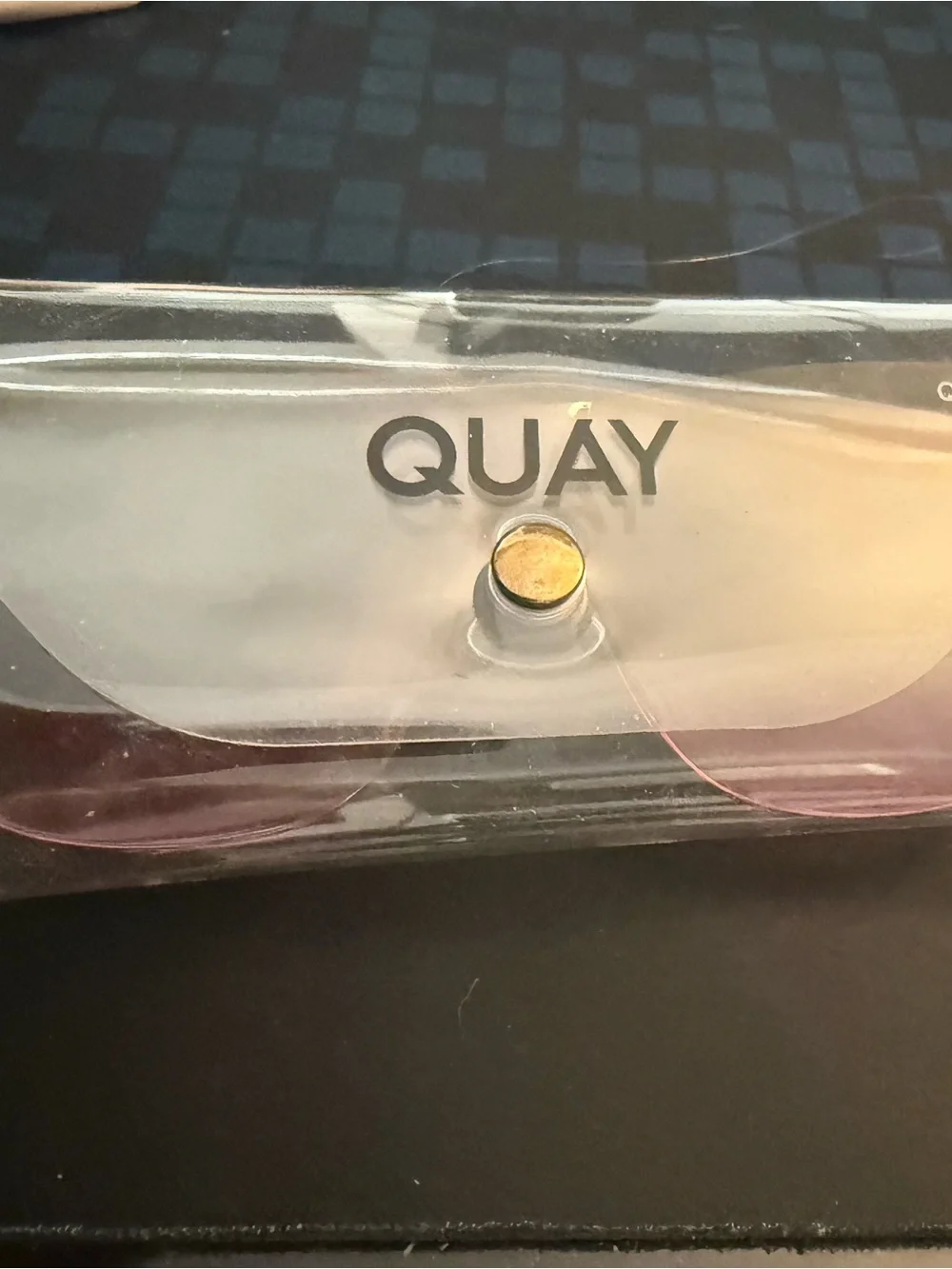 Quay Australia Oversized Purple Gradient Shield Sunglasses